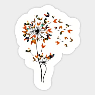 Dandelion Chicken Love Sticker